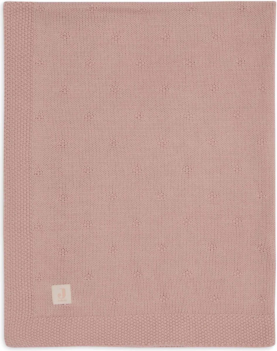 Jollein - coperta per lettino 100x150 cm - coperta per bebè - maglia morbida rosa selvaggio