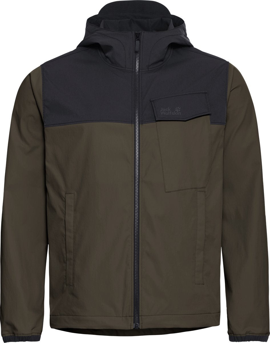 Jack wolfskin mahani jkt m heren outdoorjas-obsidian moss