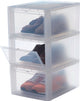 Iris schoenenbox large opbergbox - kunststof - transparant - set van 3