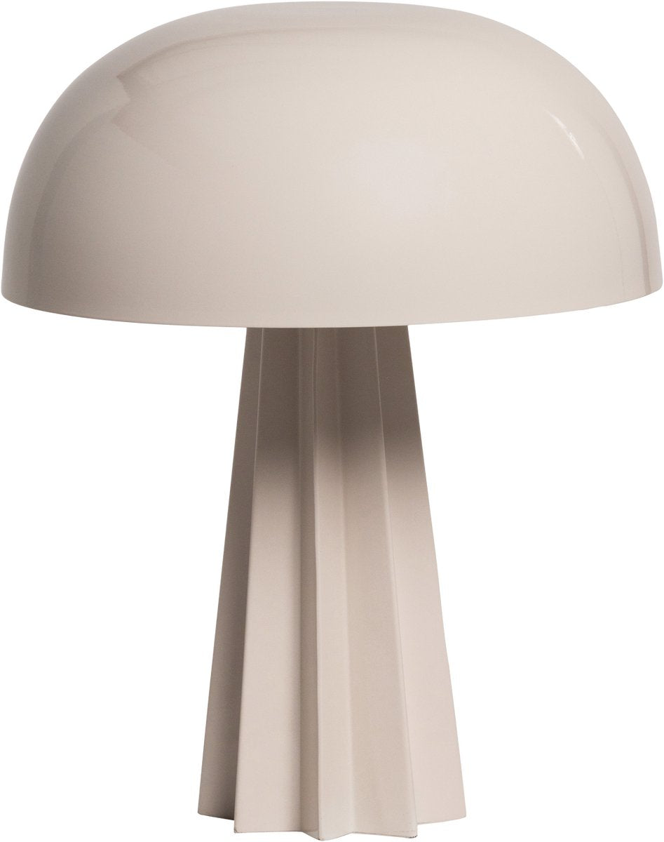 Woood virel tafellamp - metaal - hoogglans lichtgrijs - 29x11x11