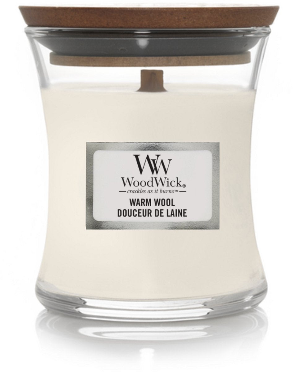 Woodwick scented candle mini warm wool 85 gr