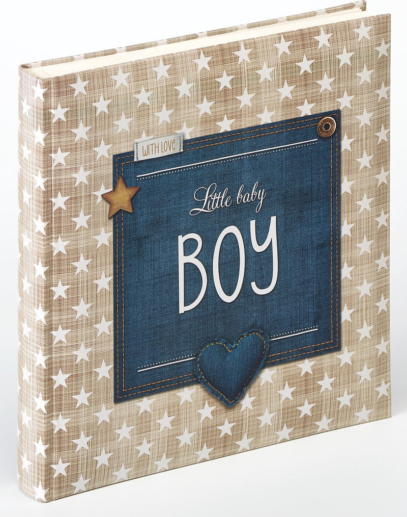Walther uk-100-l little baby boy - álbum de fotos - tamaño 28x30,5 cm - azul beige blanco