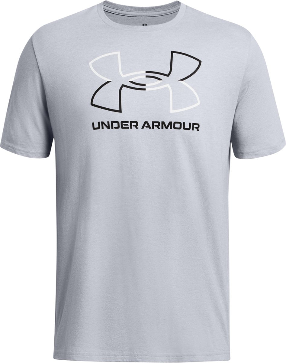 Camiseta deportiva para hombre Under Armour UA GL Foundation Update SS-Gry - Mod Grey Medium Heather - Blanco - Negro
