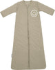 Meyco saco de dormir para bebé con aplicación de sonrisa y mangas con cremallera - gris pardo - 70 cm - 2,5 tog