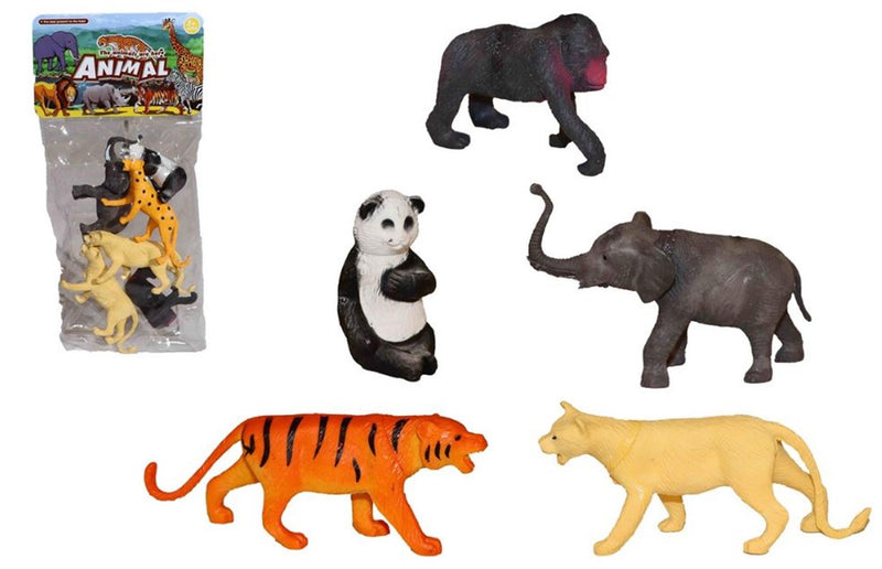 Animali selvatici in busta 6 pezzi 28x13x5cm