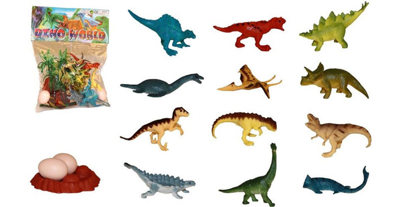 Dinosauri con accessori in busta 17 pezzi