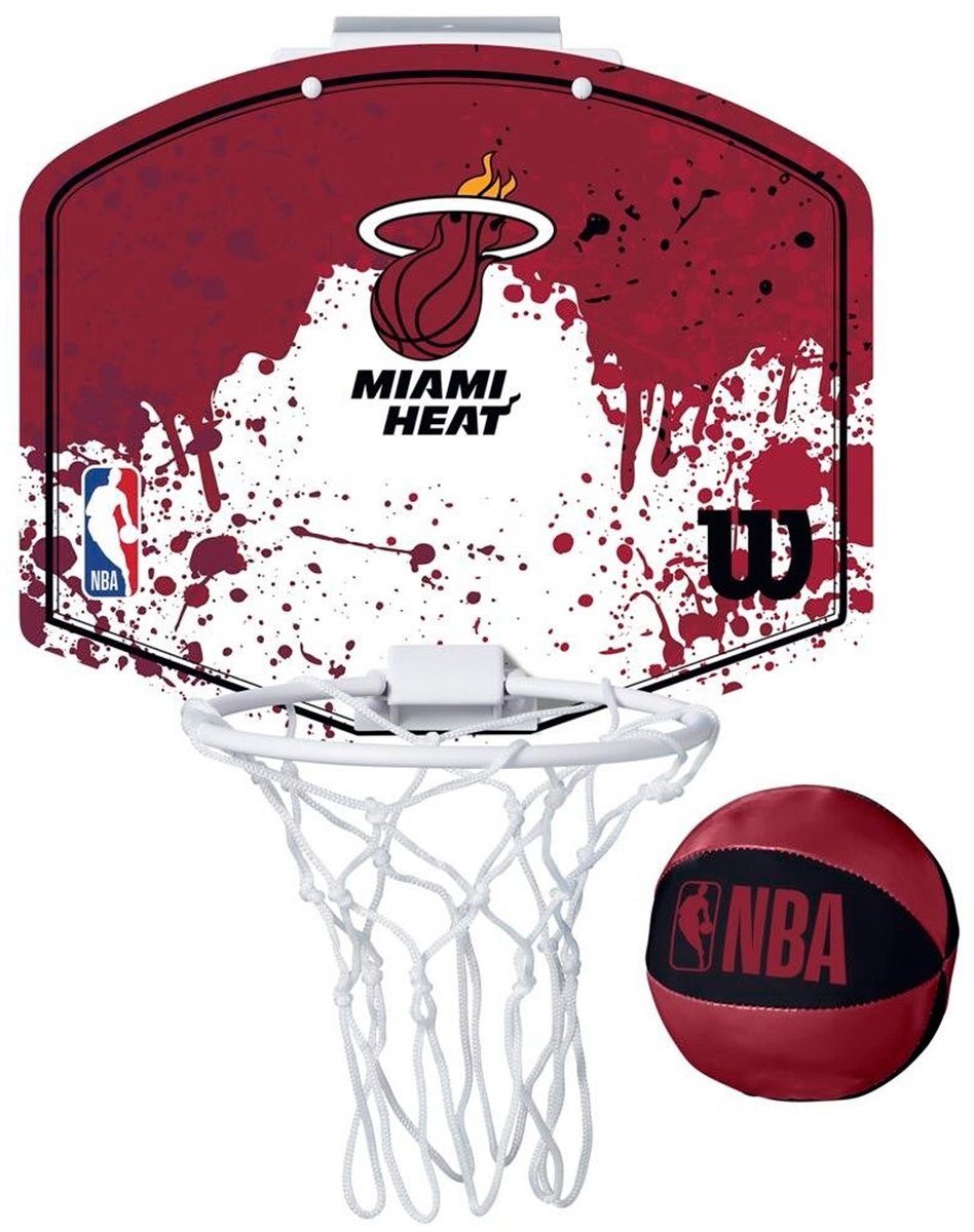 Wilson nba team mini hoop team miami heat per fanzone sportiva