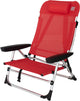 Eurotrail marbella - silla de playa con posición reclinable - rojo