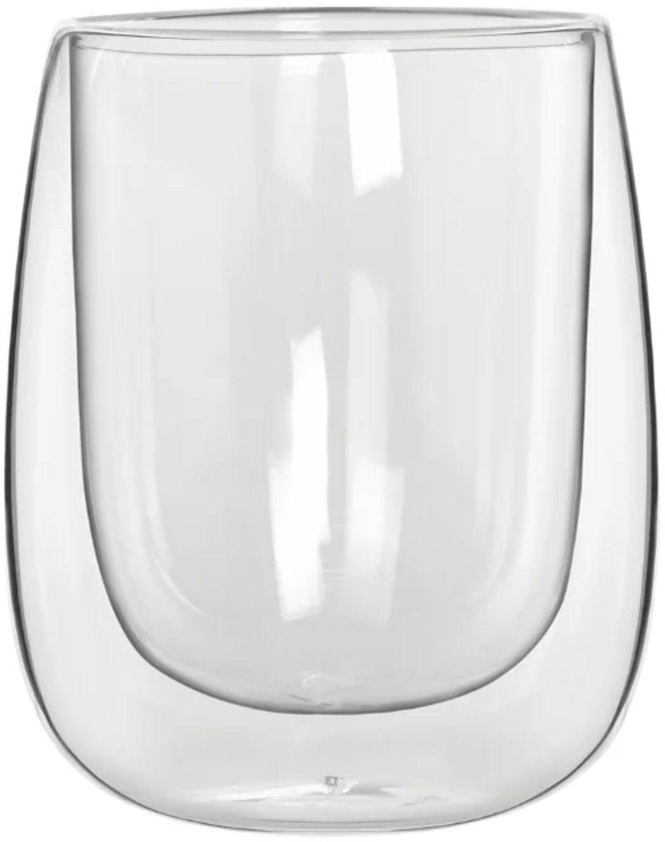 Bialetti verona bicchieri doppia parete 250 ml – set da 2 – vetro borosilicato – bicchieri da caffè e tè – lavabili in lavastoviglie