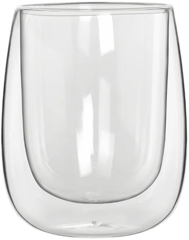 Bialetti verona bicchieri doppia parete 250 ml – set da 2 – vetro borosilicato – bicchieri da caffè e tè – lavabili in lavastoviglie