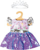 Heless Doll Dress Fee and Unicorn with sequins and Kroon, 35-45 cm