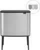 Cubo de basura Brabantia bo touch bin - 3 x 11 litros - separación de residuos - acero mate a prueba de huellas dactilares