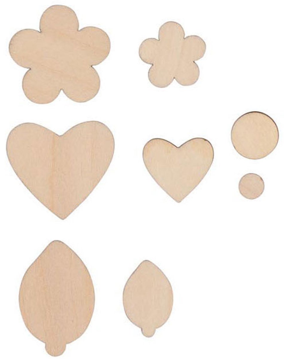 Goki Wooden Craft Flowers, 75dlg.