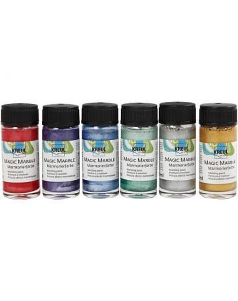 Pintura de mármol - colores metálicos, 6x20ml