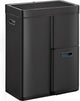 Eko - mirage plus sensor recycler 30+15+15 liter - powder coated steel plastic - zwart - prullenbak