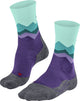 Falke tk2 anti-blaar dik wol functioneel materiaal wandelsokken dames purper - maat 39-40