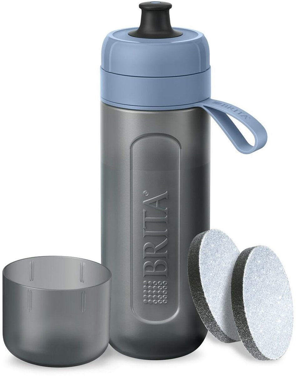 Botella con filtro de agua activo Brita plateada