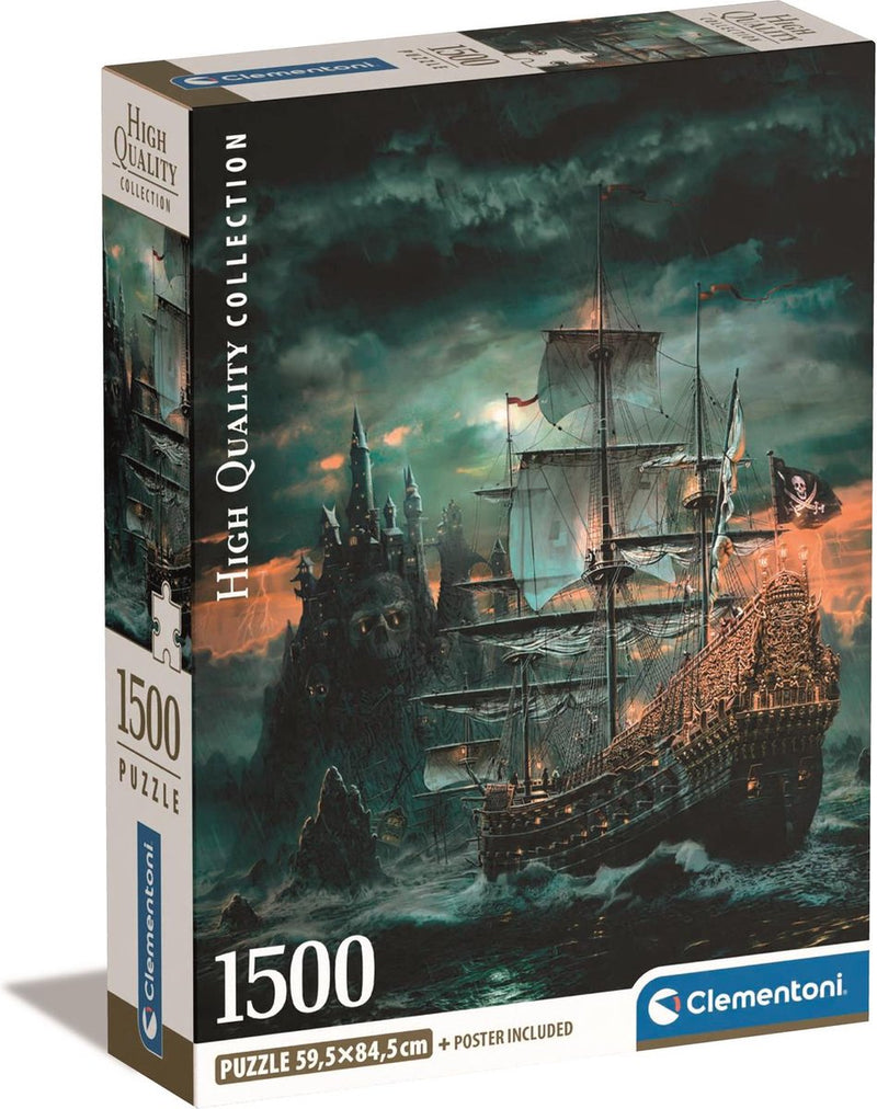 Clementoni - puzzle - 1500 pezzi - nave pirata - puzzle per adulti