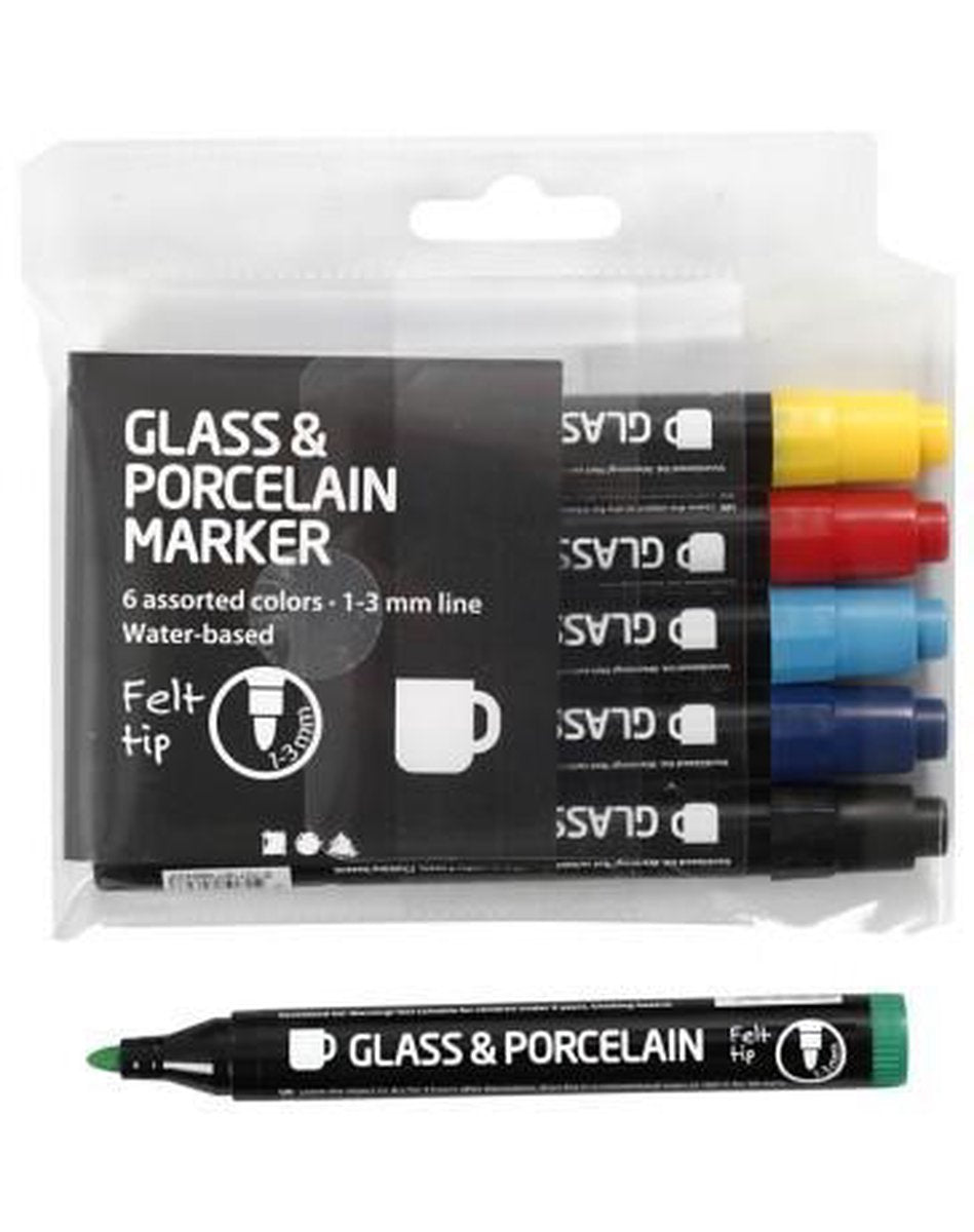 Creative Company Glasen Porcelain States Semi Covering, 6st.