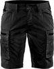 Blåkläder Blaklader pantaloncini da servizio da donna con elasticizzato 7149-1845 - nero - c42