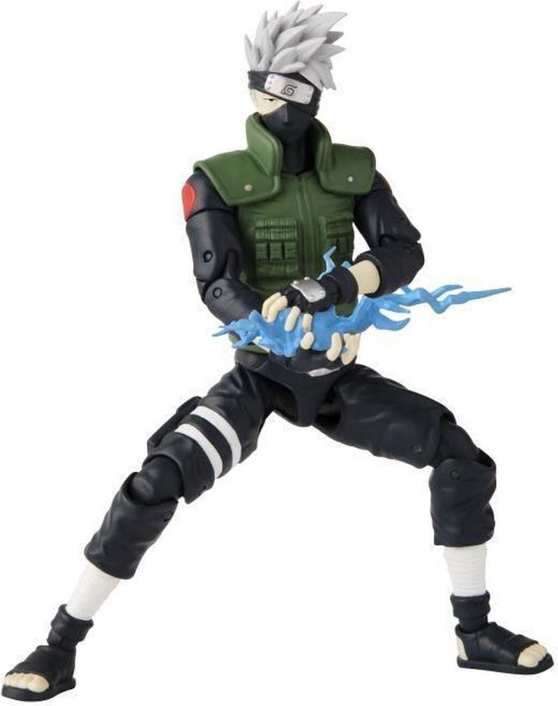 Bandai - anime heroes - naruto shippuden - figura anime heroes 17 cm - kakashi hatake - licencia oficial - figura de acción kakashi - 36903