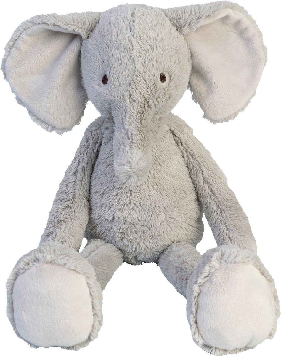 Happy horse olifant enzo knuffel 38cm - grijs - baby knuffel