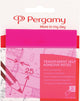 Note trasparenti in pergamia | piedi 76 x 76 mm | 50 fogli | rosa