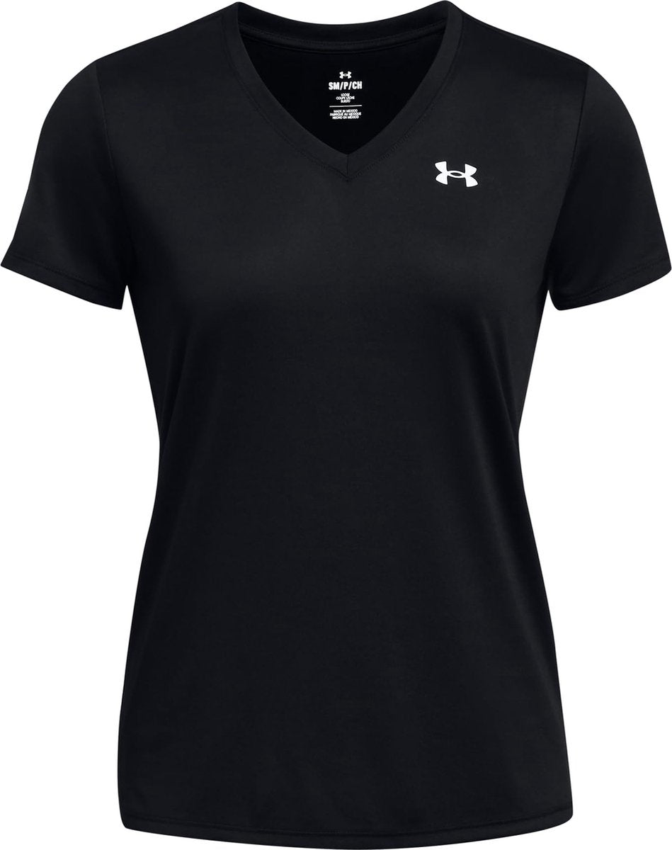 Under armour tech ssv - camiseta deportiva para mujer solid-blk - negro - blanco