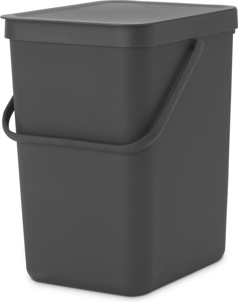 Pattumiera Brabantia sort go - 25 litri - grigio scuro
