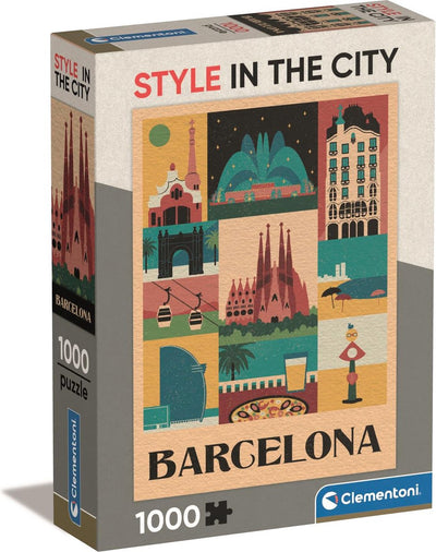 Clementoni - puzzle - 1000 pezzi - barcellona - puzzle per adulti