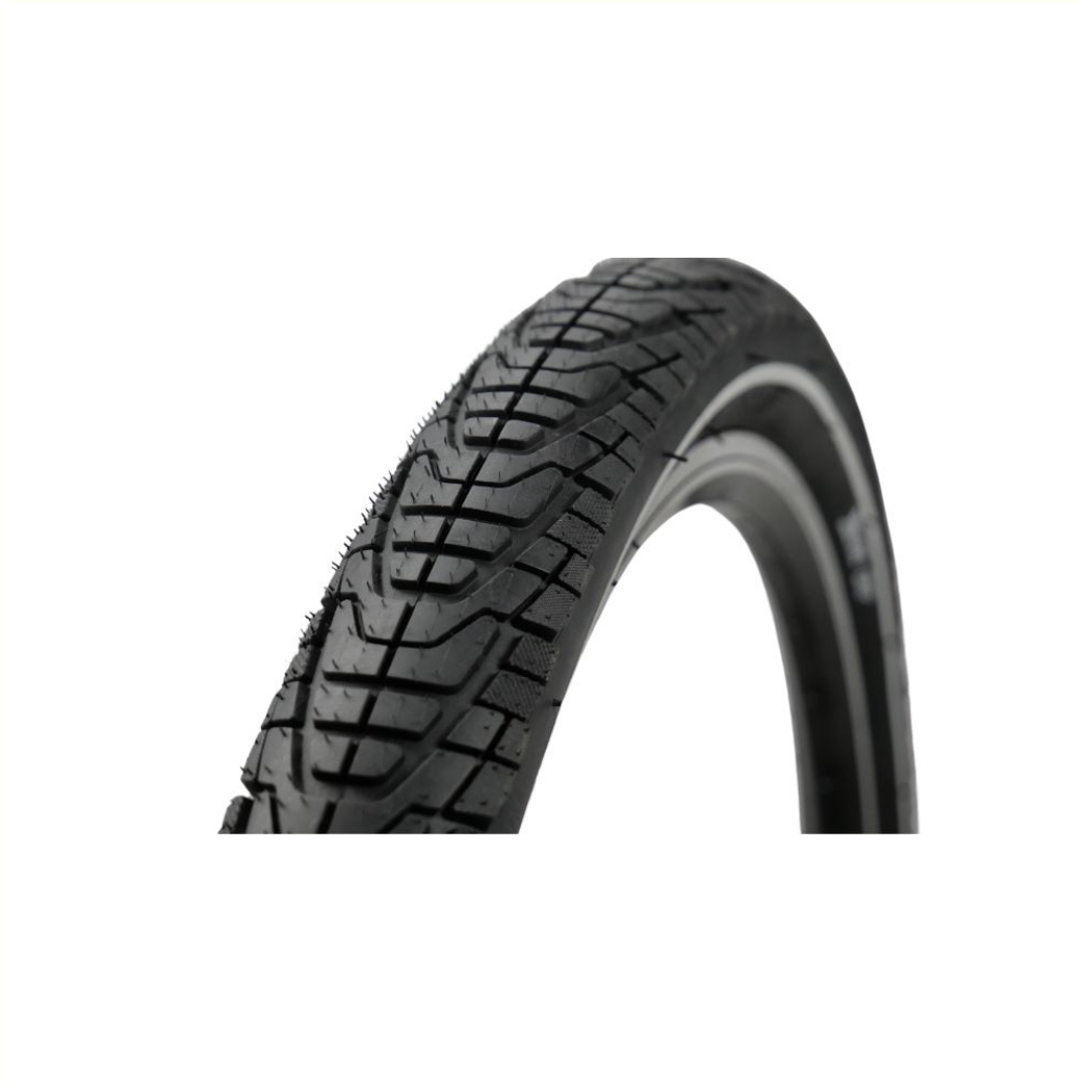 Buitenbandbeyond by-122 kleur:zwart met reflectie maat: 28x2.0 etrto 50-622