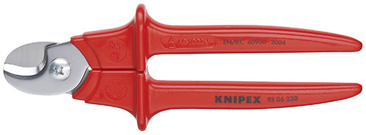 Cortacables Knipex aislado, pulverizado con plástico, homologado VDE 230 mm - 9506230