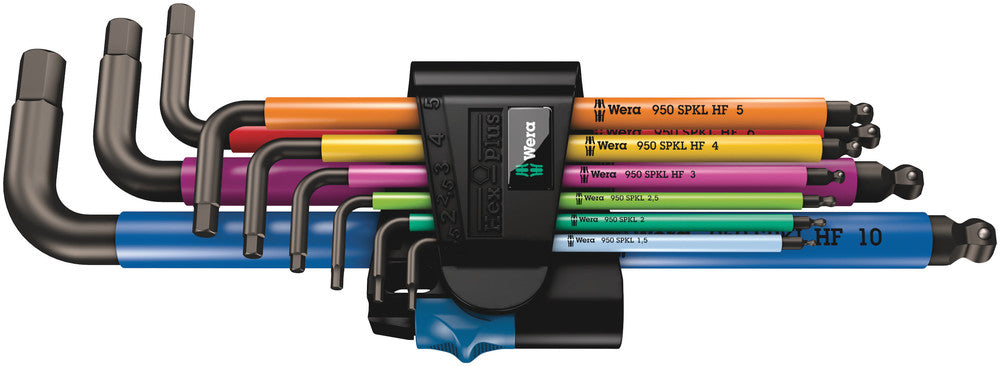 Wera inbussleutelset 950 9 hex-plus multicolour hf 1 (zwart, 9-delig, kleurgecodeerd)
