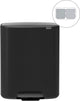 Brabantia bo prullenbak - 2 x 30 liter - afvalscheiding - matt black