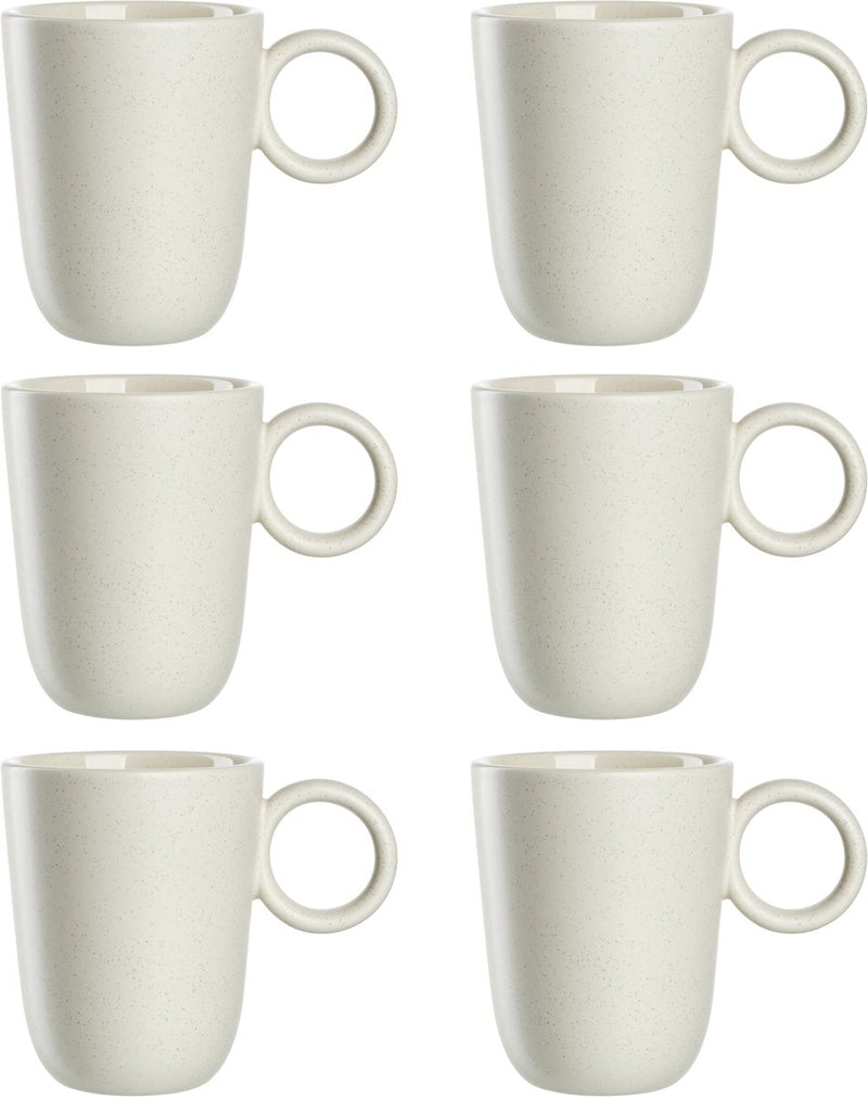 Taza Leonardo roma 400ml crema - set 6