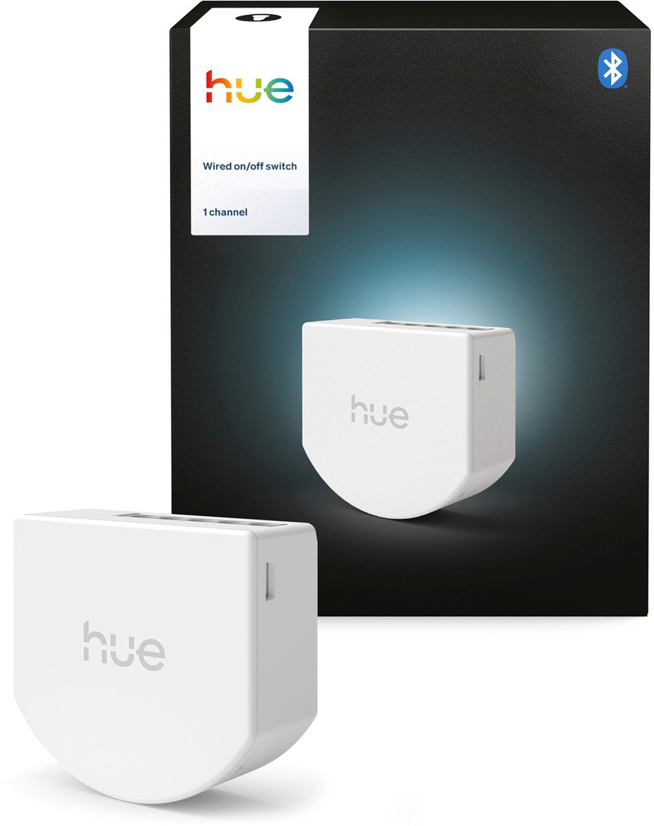 Interruptor de pared con cable Philips Hue para lámparas no inteligentes - contiene 1 módulo, para 1 canal - sin baterías - requiere cable neutro - hace que las lámparas no inteligentes sean inteligentes - iluminación inteligente