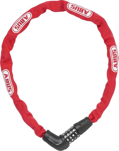ABUS 5805C 75 Lock a catena rossa - 4mm di spessore - 75 cm di lunghezza