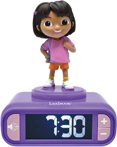 Lexibook dora despertador con luz nocturna y sonidos