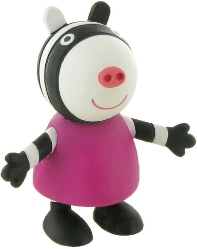 Adorno para tarta cebra Peppa pig zoe 6 cm.