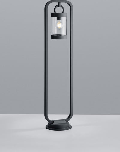 Trio sambesi - iluminación de poste - antracita - excl. 1x e27 4w - sensor crepuscular - iluminación exterior - ip44