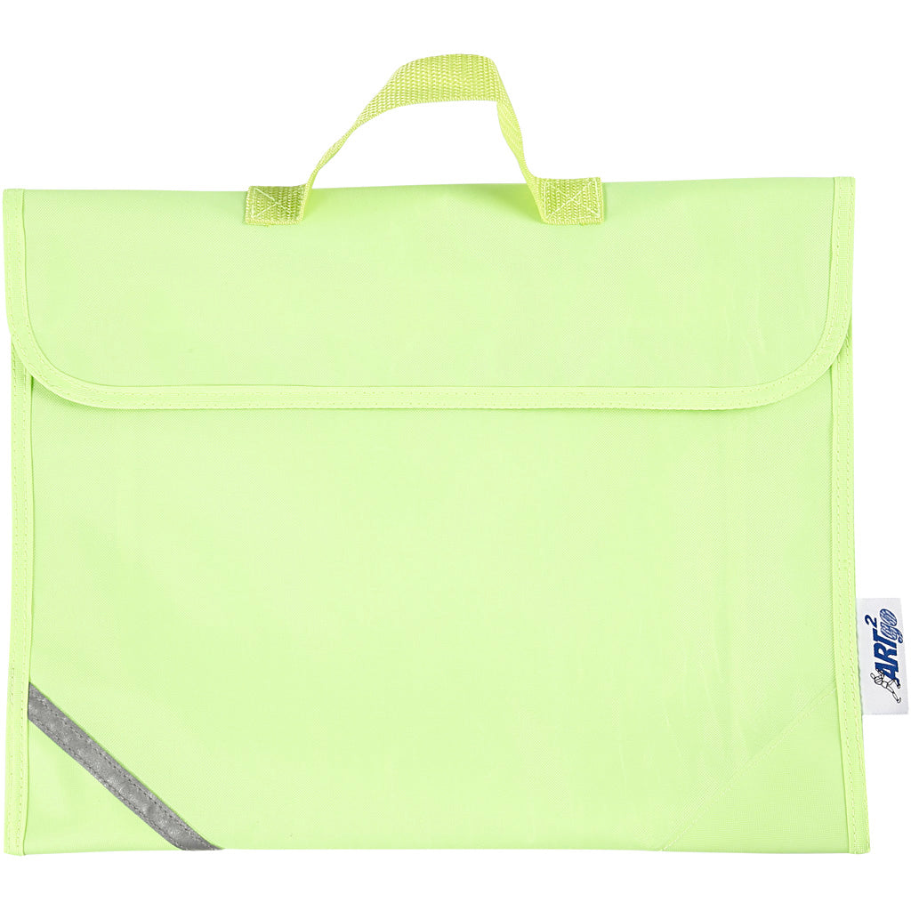 Mochila escolar, dia: 9 cm, medidas 36x29 cm, amarillo fluorescente, 1 pieza