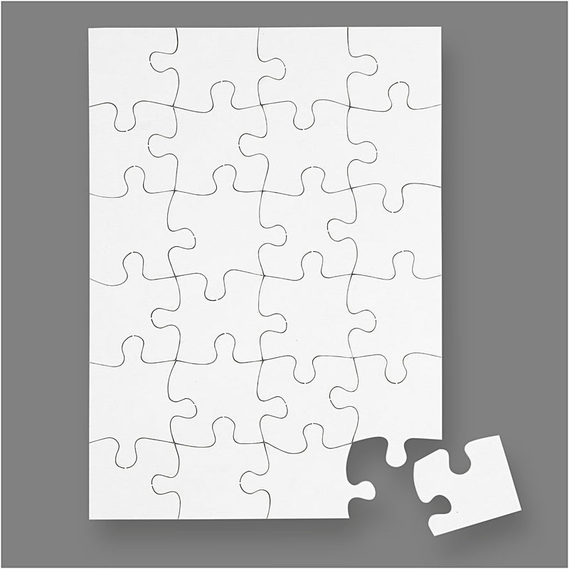 Puzzle di Creative Company, Dim 15x21 cm, bianco, 24 parti, 16 pezzo 1 scatola