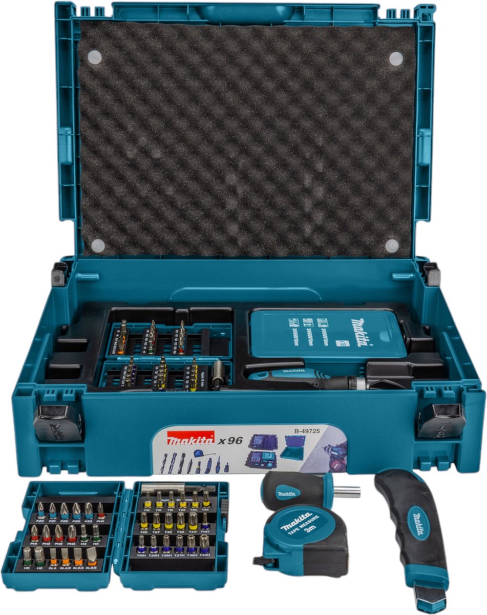 Makita b-49725 mbox met 96-dlg - boor- schroefbitset