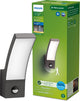 Philips led philips splay wandlamp - ultra efficient - antraciet - met sensor - 3,8w