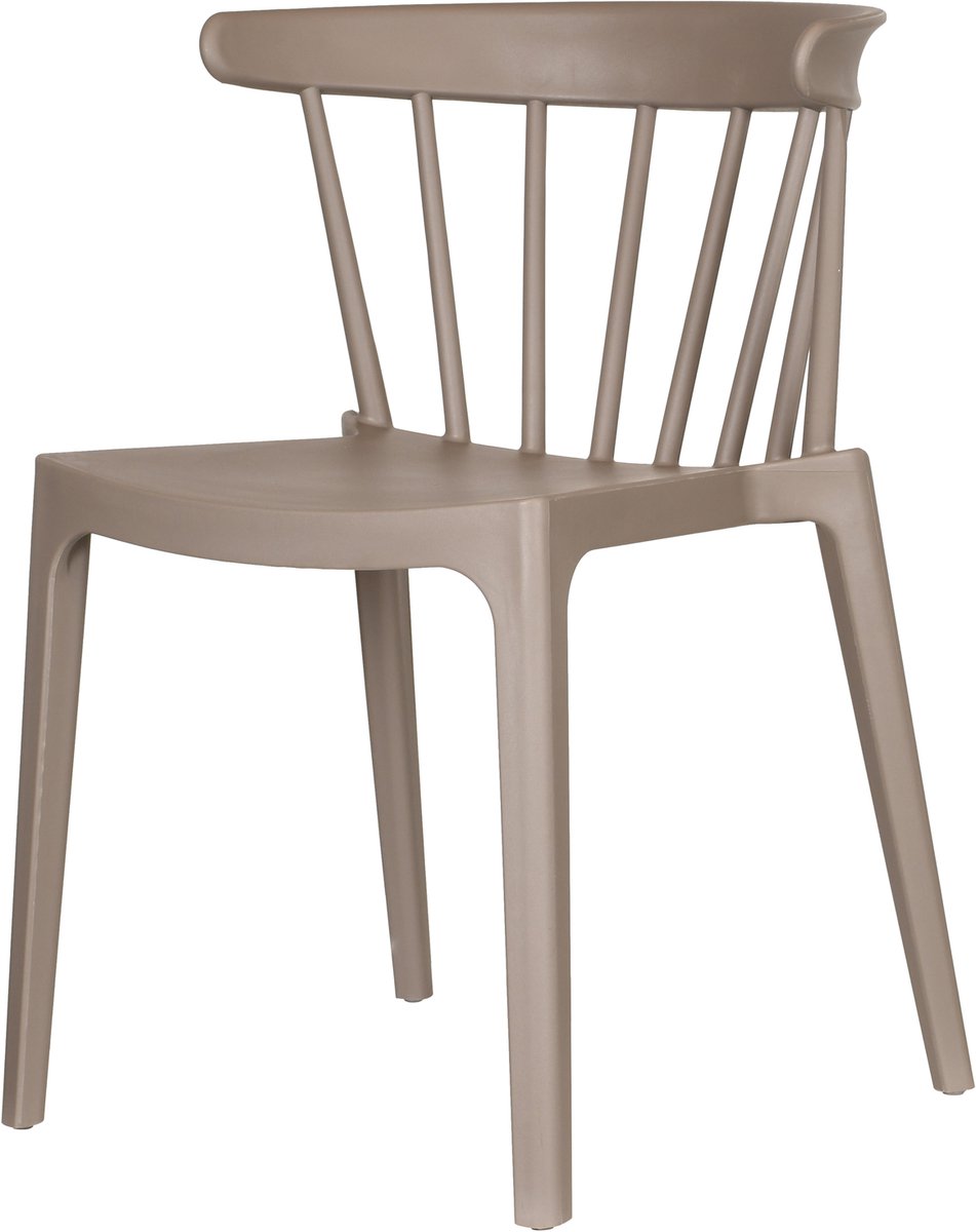 Woood Bliss sedia da pranzo sedia da giardino - plastica - tortora - 75x52x53
