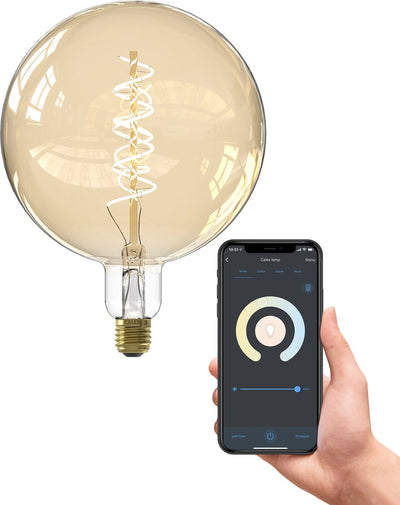 Calex smart LED lamp XXL - 20cm - E27 - smart light source - gold - dimmable - warm white light - 5w