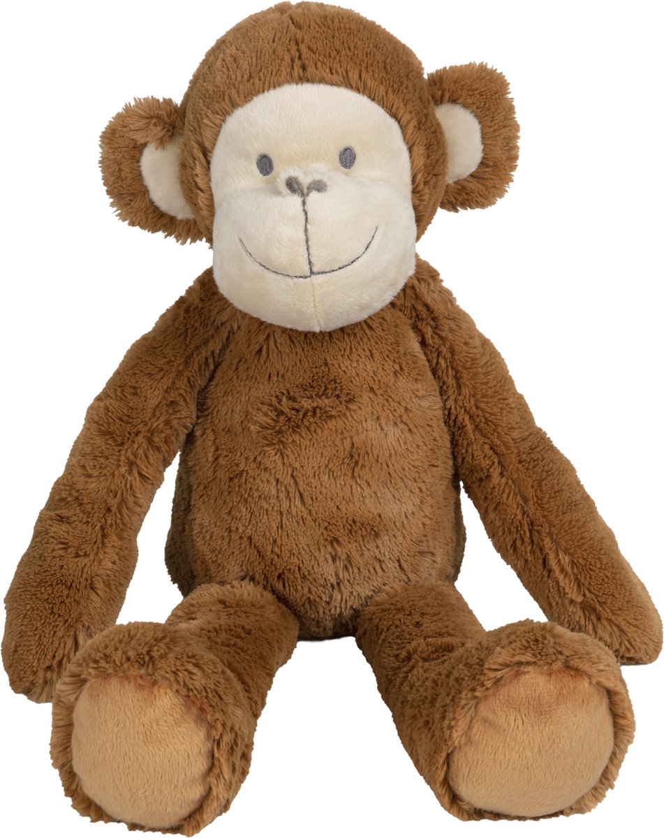 Happy horse aap micha knuffel 48cm - bruin - baby knuffel