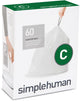 Bolsas de basura simplehuman code c - 12 litros - 60 piezas - con cordón - blanco