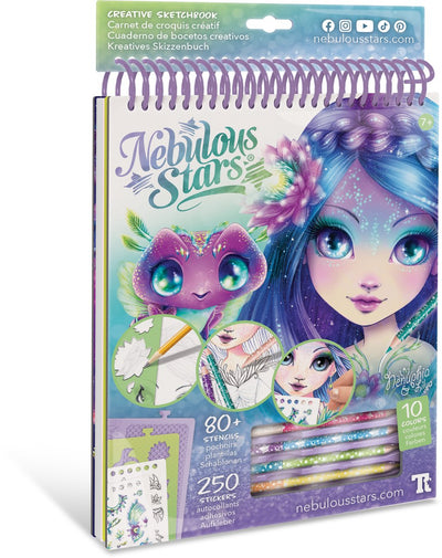 Estrellas nebulosas - cuaderno de bocetos creativo - nenuphia - dibujar y colorear