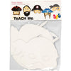 Creative Company Maschere pirata, H: 16-26 cm, B: 17,5-26,5 cm, 230 gr, bianco, 16 pezzo 1 scatola